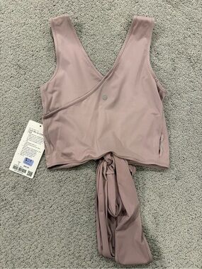 lululemon athletica Dusty Mauve Wrap-Back Cropped Tank